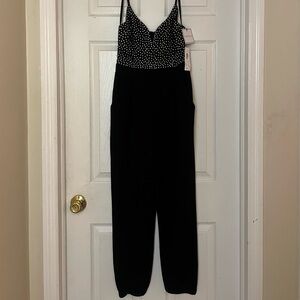 Black Rhinestone Jumpsuit